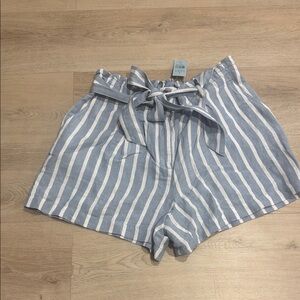 LOFT Striped Blue and White Women's Shorts